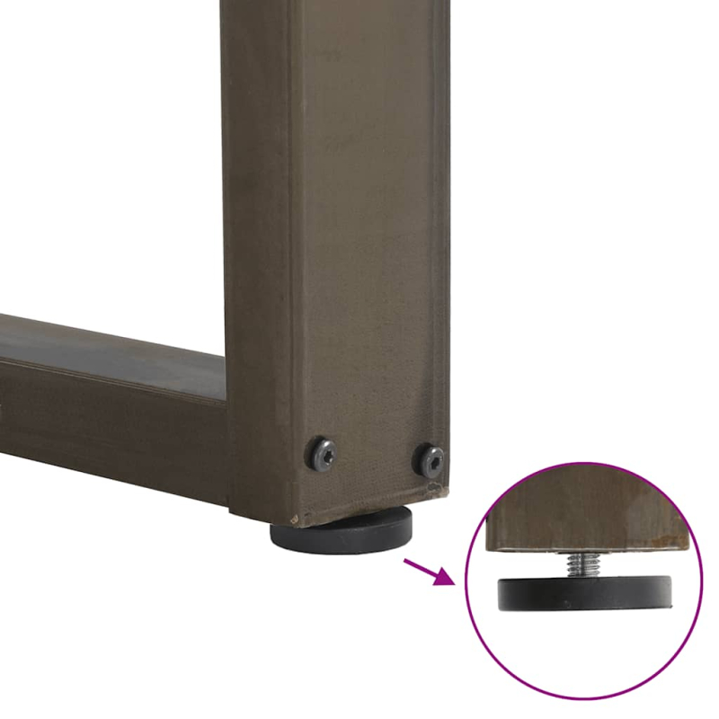 Couchtischbeine U-Form 2 Stk. Naturstahl 60x(110-111) cm Stahl
