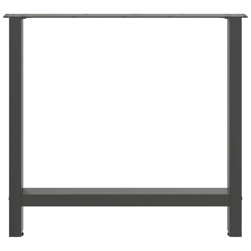 Couchtischbeine Anthrazit 2 Stk. 80x(72-73) cm Stahl