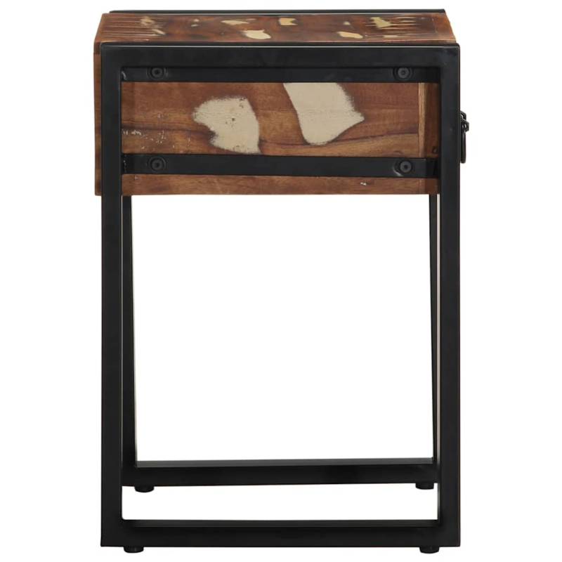 Beistelltisch Mehrfarbig 35x35x50 cm Altholz Massiv