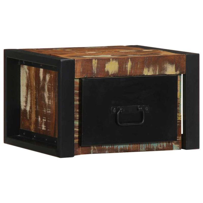 Nachttisch Mehrfarbig 40x35x25 cm Altholz Massivholz