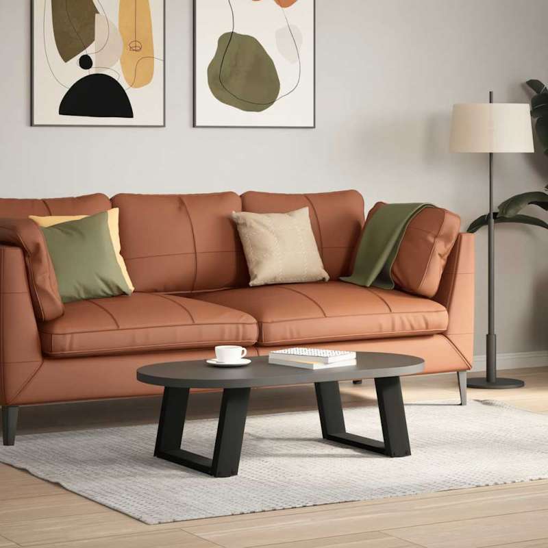 Couchtischbeine U-Form 2 Stk. Schwarz 40x(30-31) cm Stahl