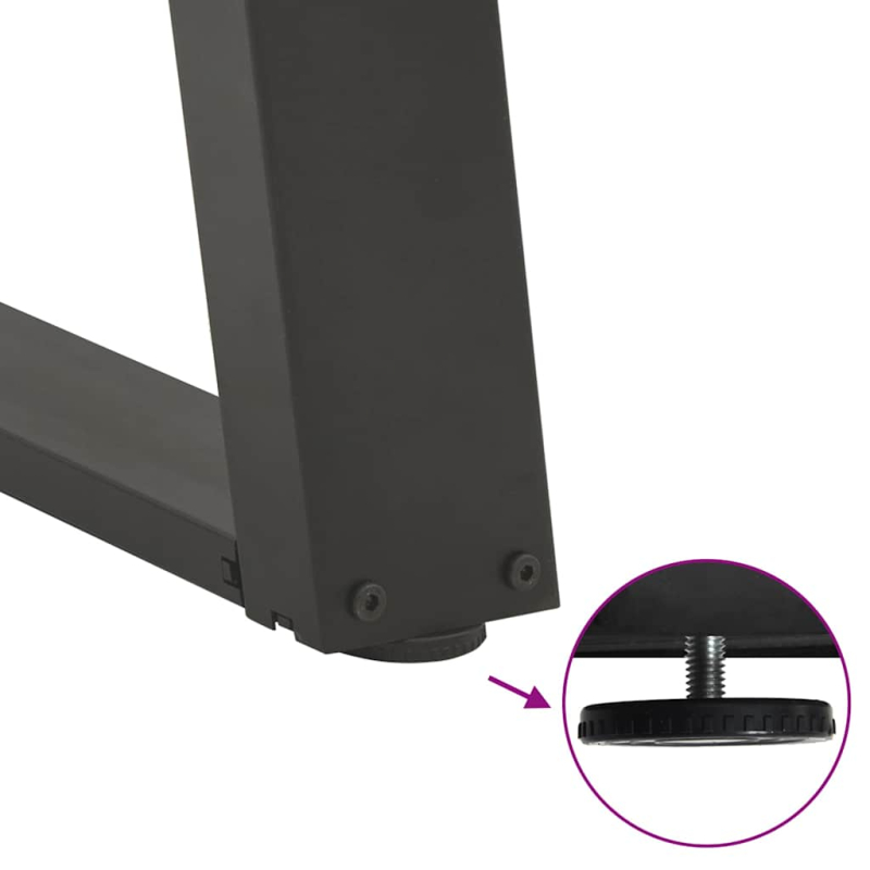 Couchtischbeine U-Form 2 Stk. Anthrazit 50x(30-31) cm Stahl