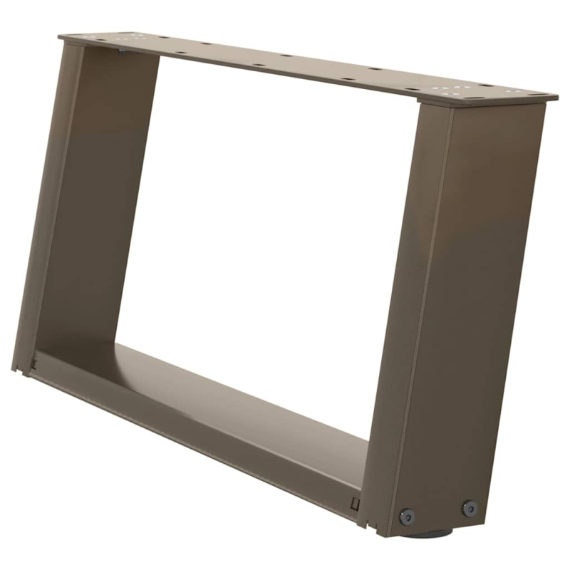 Couchtischbeine U-Form 2 Stk. Naturstahl 60x(30-31) cm Stahl