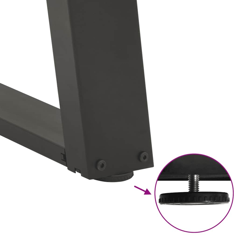 Couchtischbeine U-Form 2 Stk. Anthrazit 50x(42-43) cm Stahl