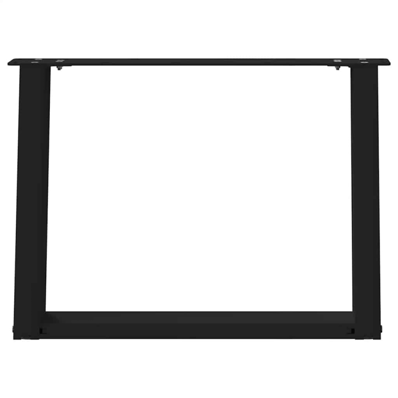 Couchtischbeine U-Form 2 Stk. Schwarz 60x(42-43) cm Stahl