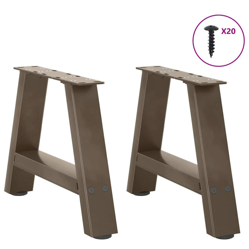 Couchtischbeine A-Form 2 Stk. 40x(30-31) cm Stahl