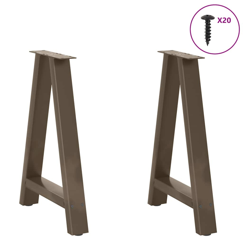Couchtischbeine A-Form 2 Stk. 50x(72-73) cm Stahl