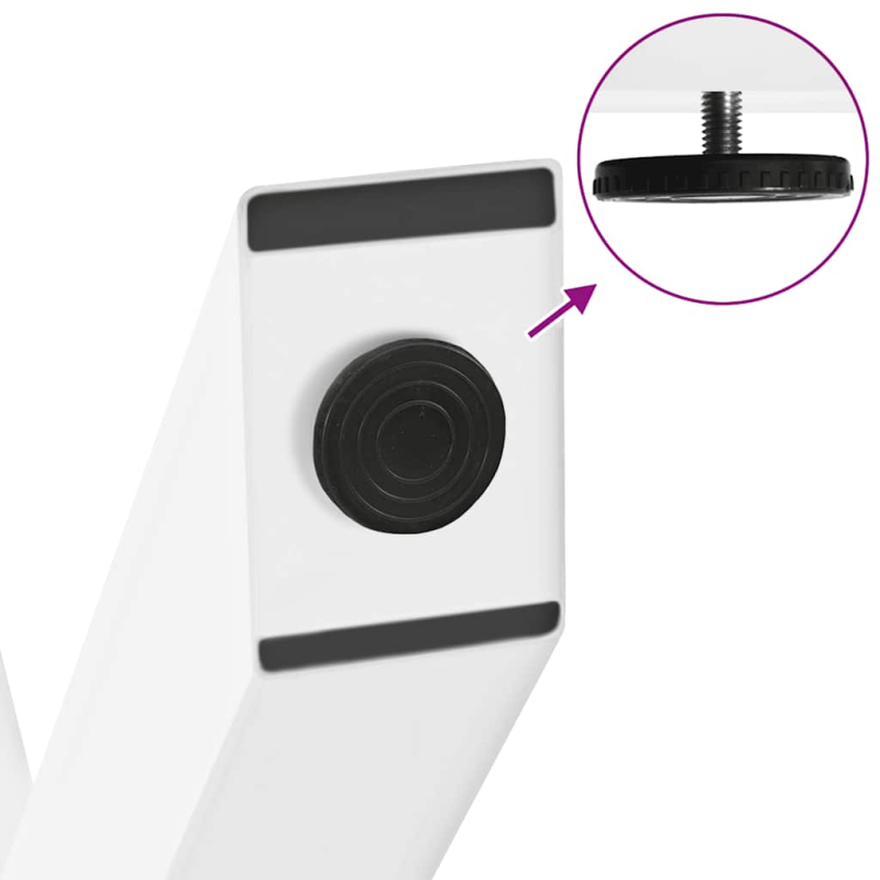 Esstischbeine X-Form 2 Stk. Weiß 80x(72-73) cm Stahl