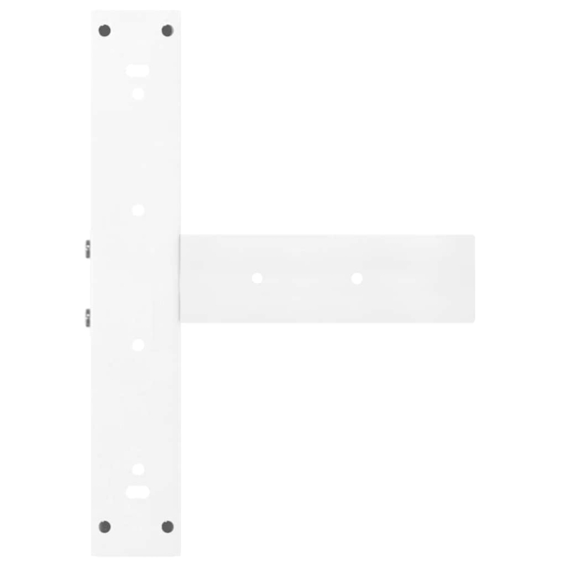 Bartischbeine T-Form 2 Stk. Weiß 50x35x(101-102) cm Stahl