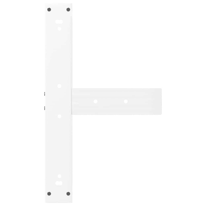 Bartischbeine T-Form 2 Stk. Weiß 60x35x(111-112) cm Stahl