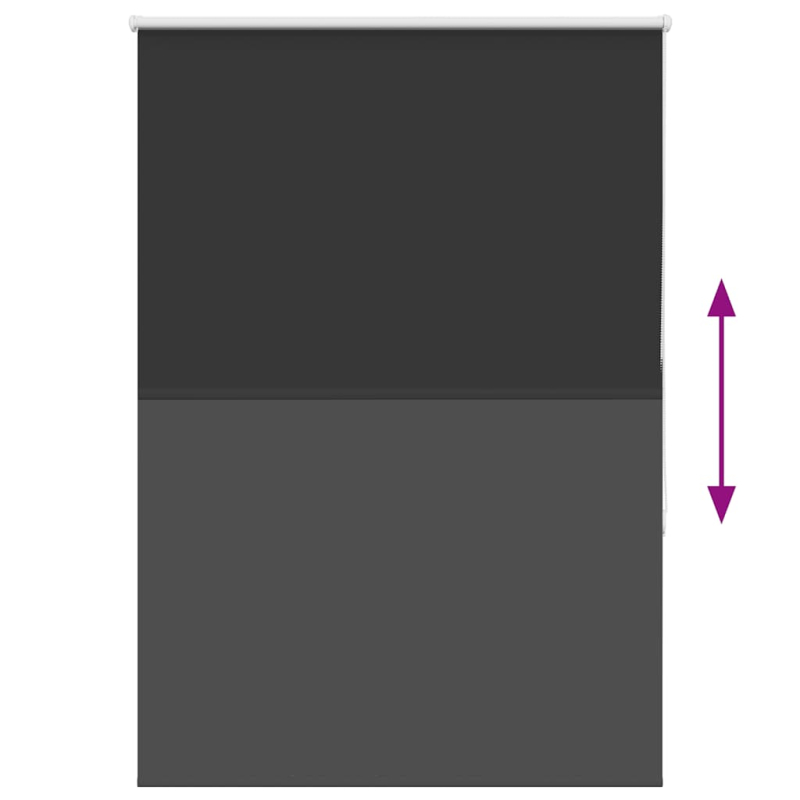 Verdunkelungsrollo Schwarz 95x130 cm Stoffbreite 90,7 cm