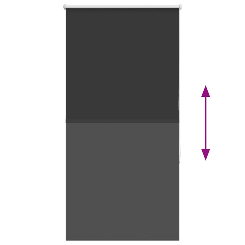 Verdunkelungsrollo Schwarz 65x150 cm Stoffbreite 60,7 cm