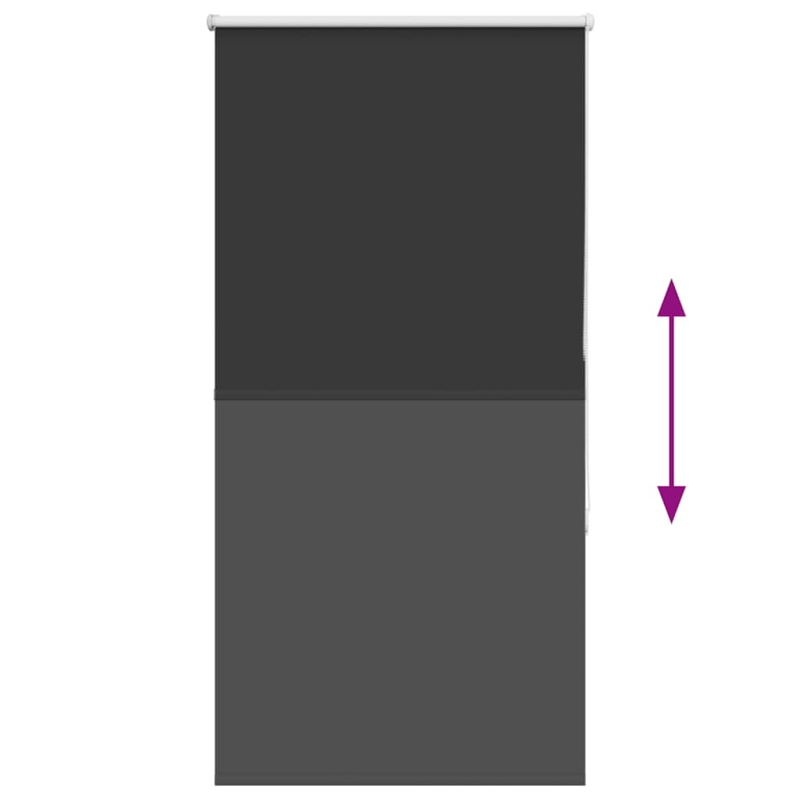 Verdunkelungsrollo Schwarz 80x175 cm Stoffbreite 75,7 cm