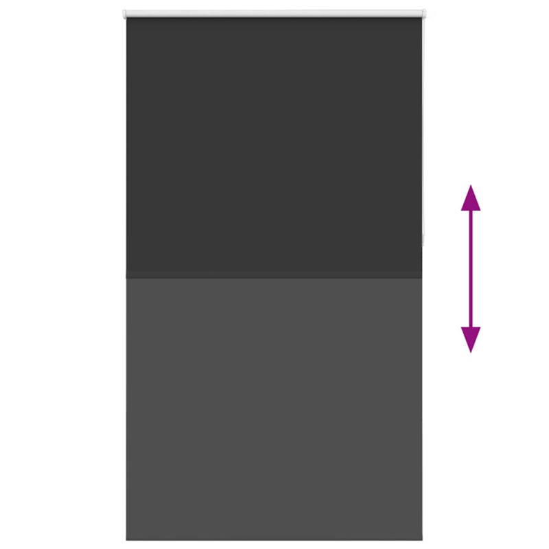 Verdunkelungsrollo Schwarz 135x230 cm Stoffbreite 131,6 cm