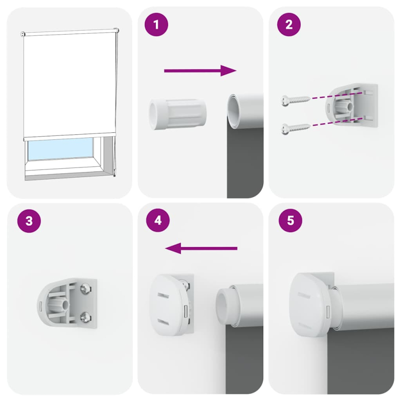 Verdunkelungsrollo Kaffeebraun 110x150 cm Stoffbreite 105,7 cm