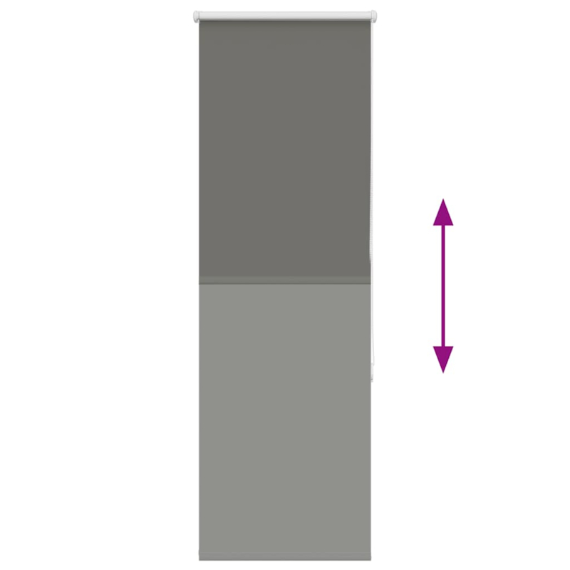 Verdunkelungsrollo Grau 60x130 cm Stoffbreite 55,7 cm Polyester