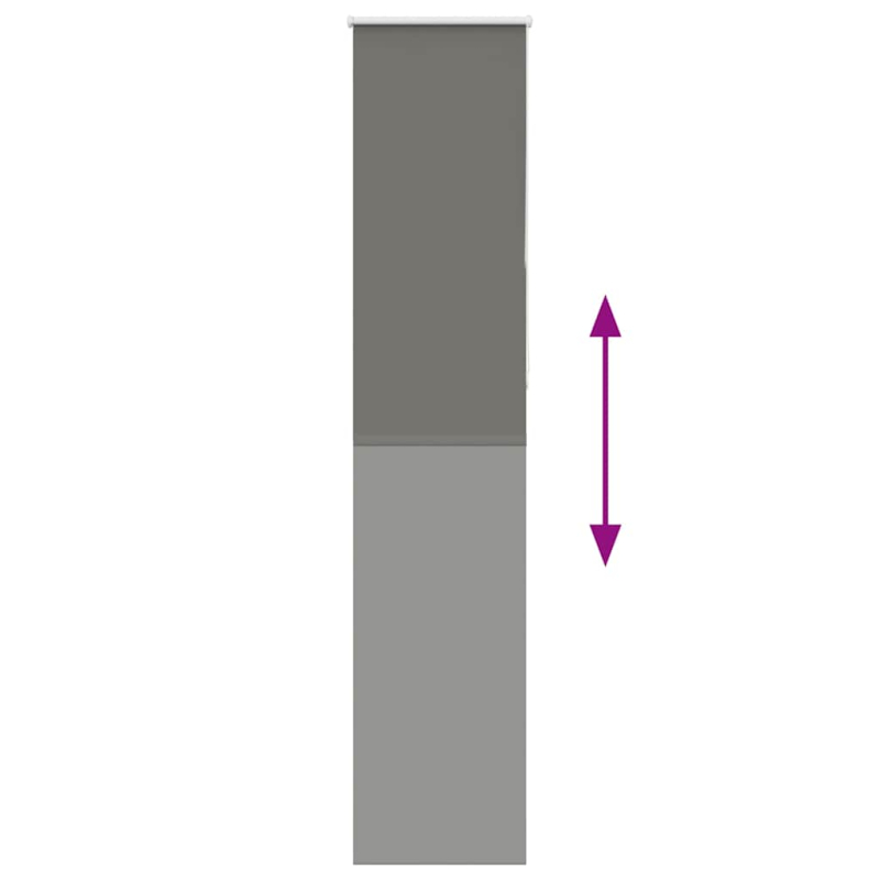 Verdunkelungsrollo Grau 45x210 cm Stoffbreite 40,7 cm Polyester