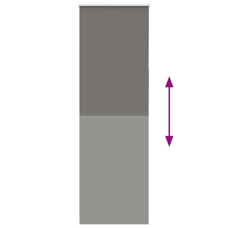 Verdunkelungsrollo Grau 80x210 cm Stoffbreite 75,7 cm Polyester