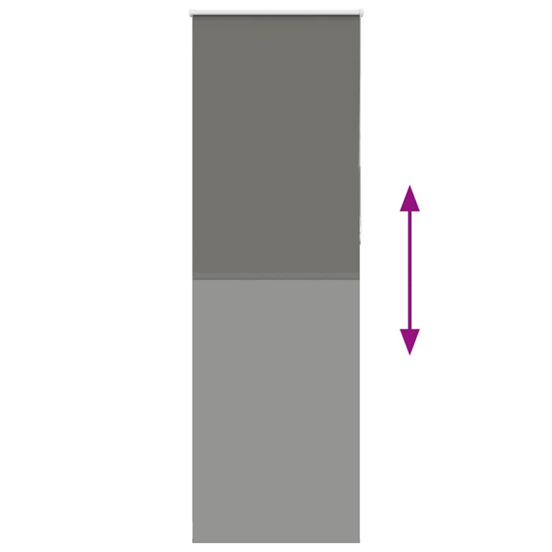 Verdunkelungsrollo Grau 65x230 cm Stoffbreite 60,7 cm Polyester