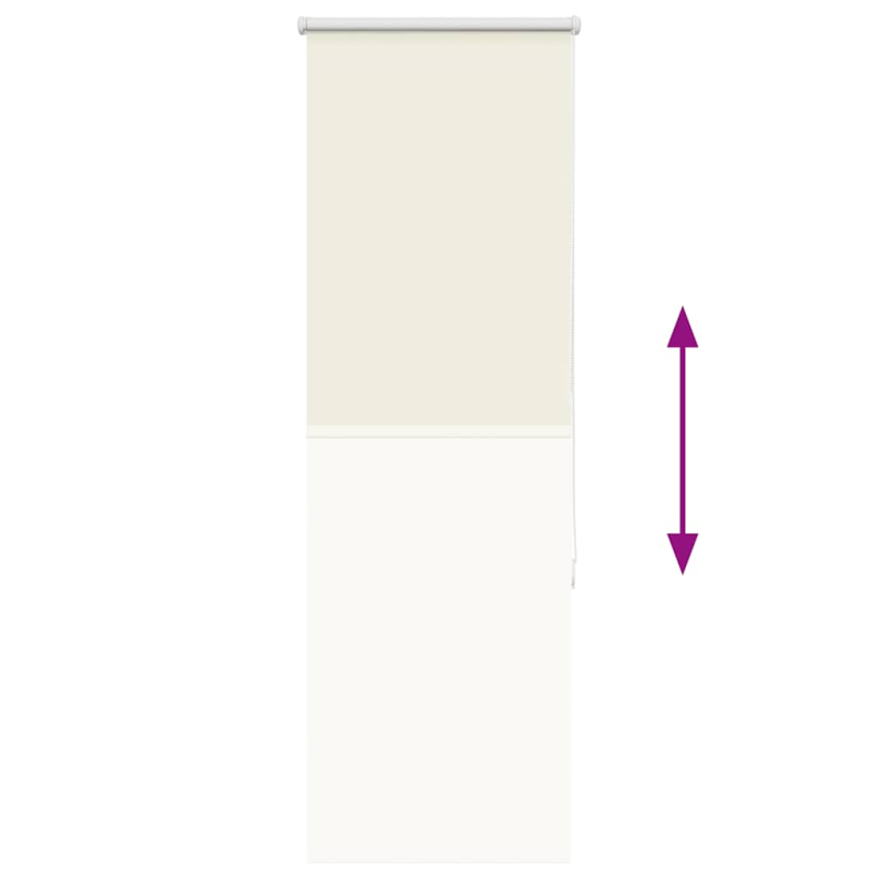 Verdunkelungsrollo Cremeweiß 50x130cm Stoffbreite 45,7 cm