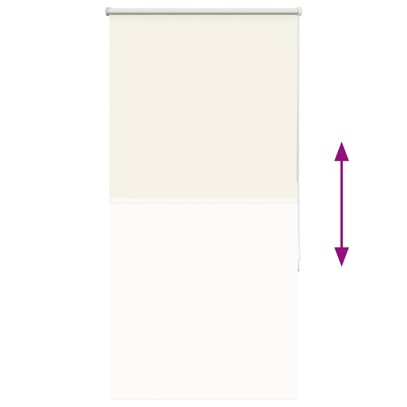 Verdunkelungsrollo Cremeweiß 75x150cm Stoffbreite 70,7 cm