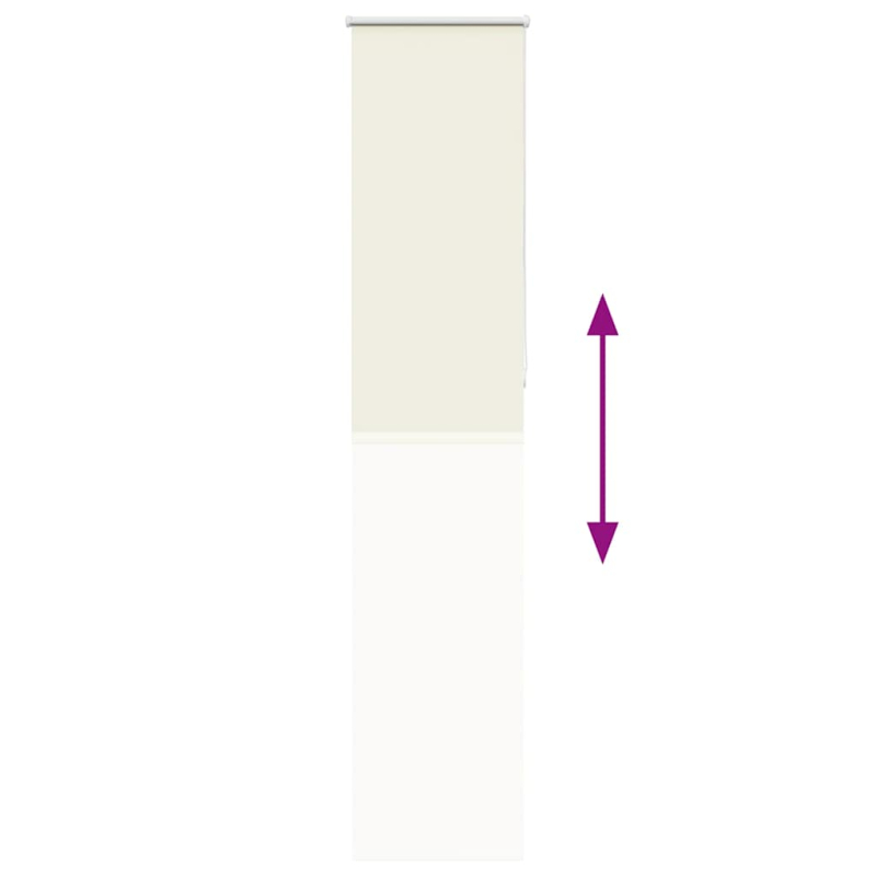 Verdunkelungsrollo Cremeweiß 50x210cm Stoffbreite 45,7 cm