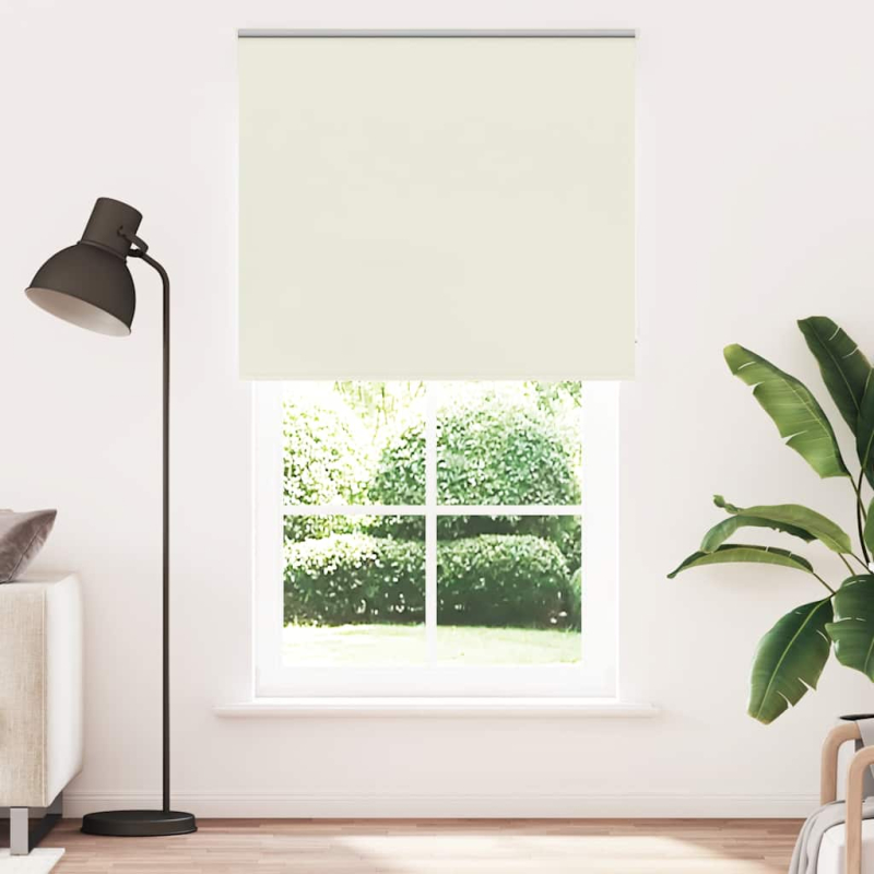 Verdunkelungsrollo Cremeweiß 140x210cm Stoffbreite 136,6cm