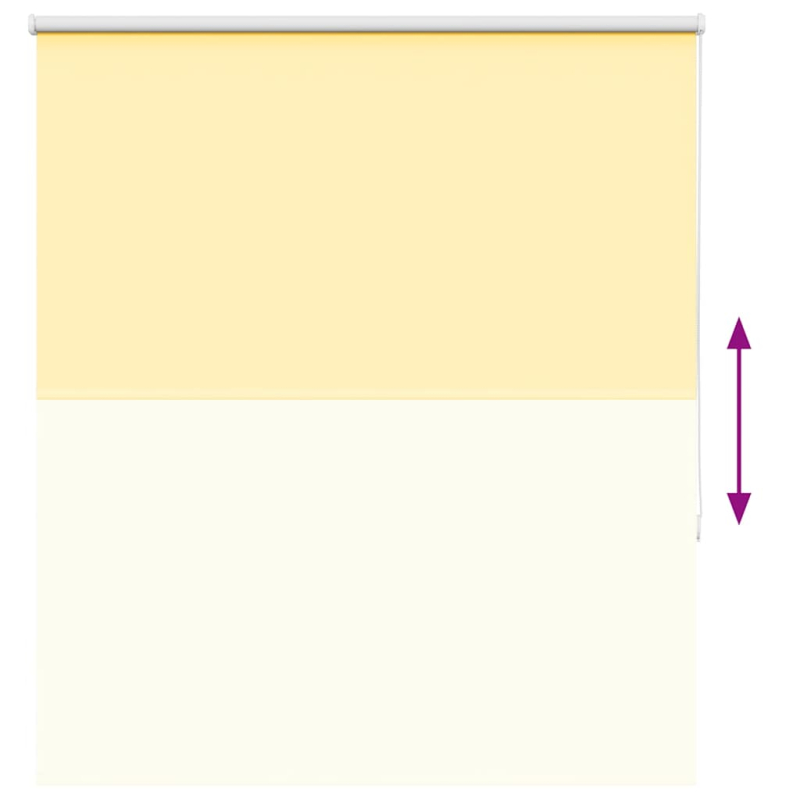 Verdunkelungsrollo Gelb 130x175cm Stoffbreite 126,6cm Polyester