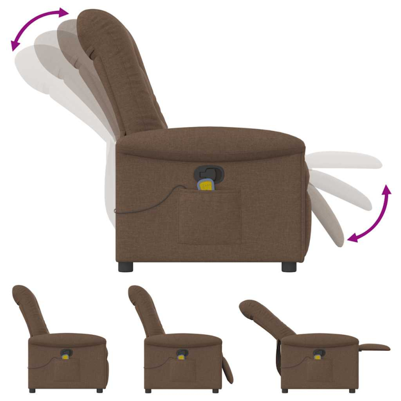 Massagesessel Braun Stoff