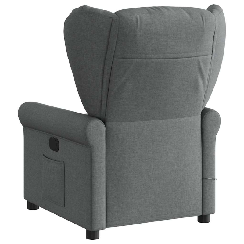 Massagesessel Dunkelgrau Stoff