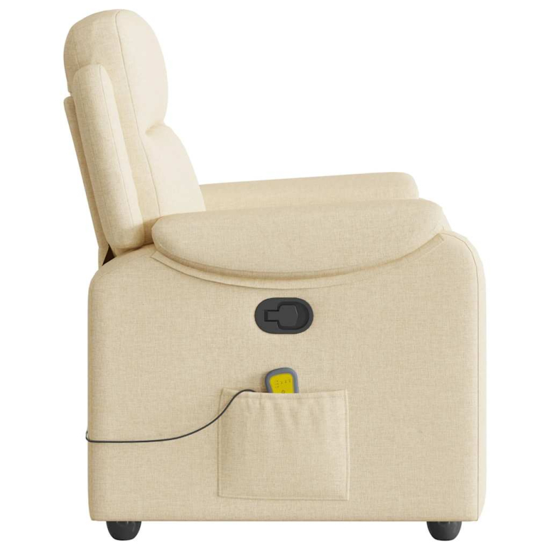 Massagesessel Creme Stoff