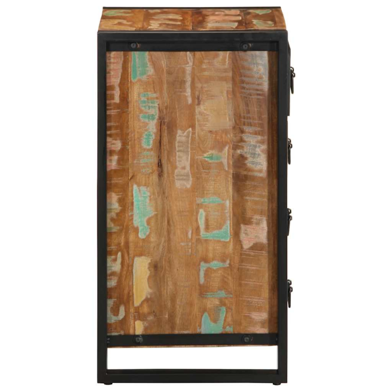 Schubladenschrank Mehrfarbig 40x40x75 cm Altholz Massiv