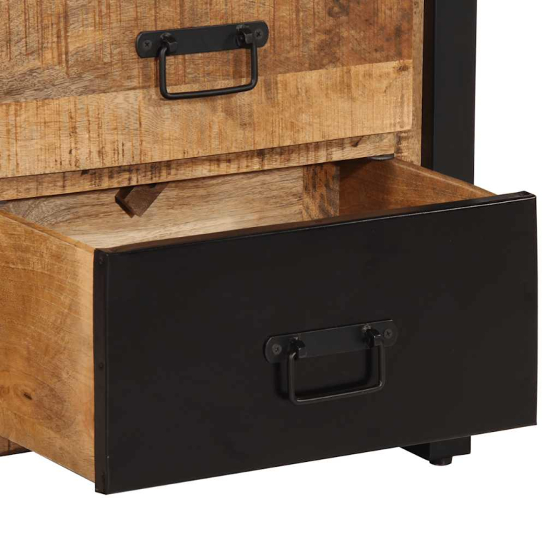 Schubladenschrank 50x35x70 cm Raues Massivholz Mango
