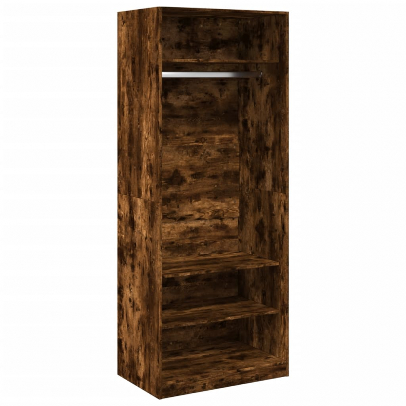 Kleiderschrank Räuchereiche 80x50x200 cm Holzwerkstoffs