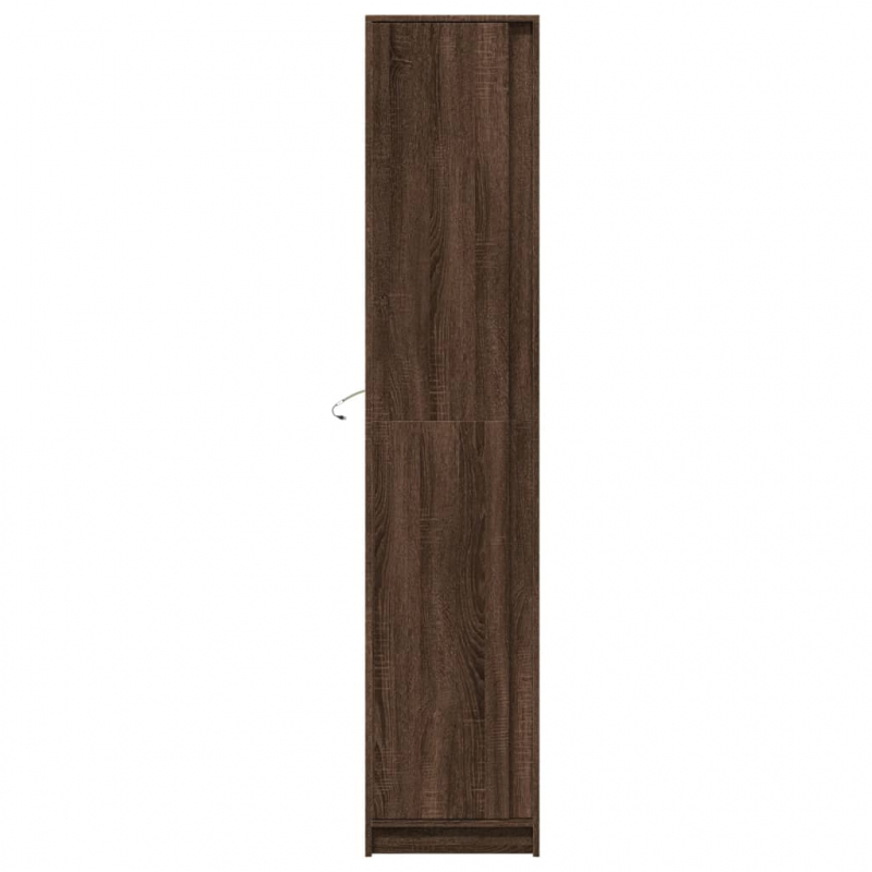 Highboard mit LED-Beleuchtung Braun Eiche-Optik 41,5x32,5x200cm