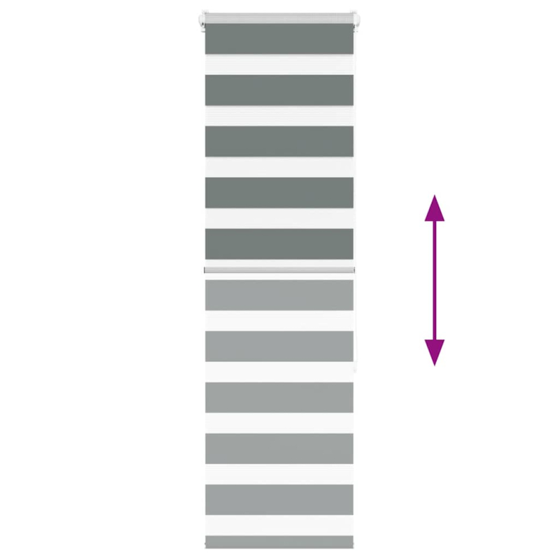 Zebrarollo Dunkelgrau 45x150 cm Stoffbreite 40,9 cm Polyester