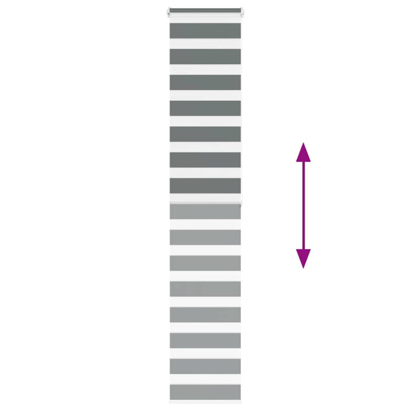 Zebrarollo Dunkelgrau 40x200 cm Stoffbreite 35,9 cm Polyester