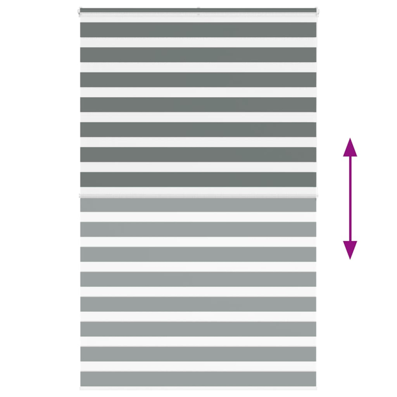 Zebrarollo Dunkelgrau 145x200 cm Stoffbreite 140,9 cm Polyester