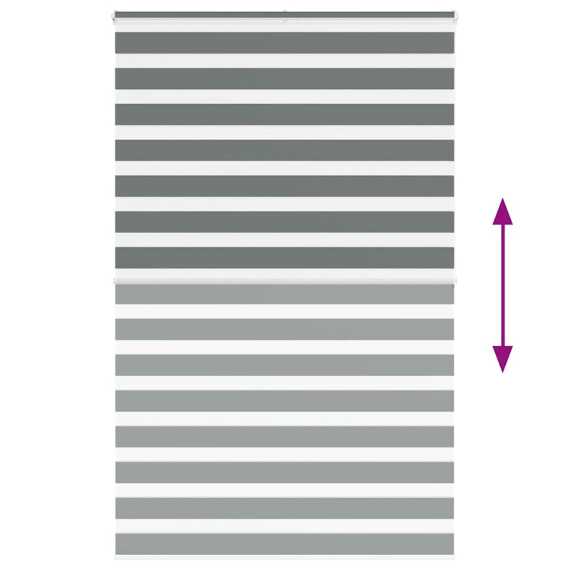 Zebrarollo Dunkelgrau 150x200 cm Stoffbreite 145,9 cm Polyester