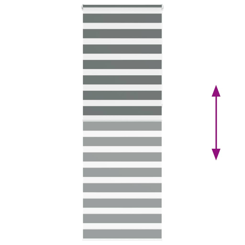 Zebrarollo Dunkelgrau 70x230 cm Stoffbreite 65,9 cm Polyester