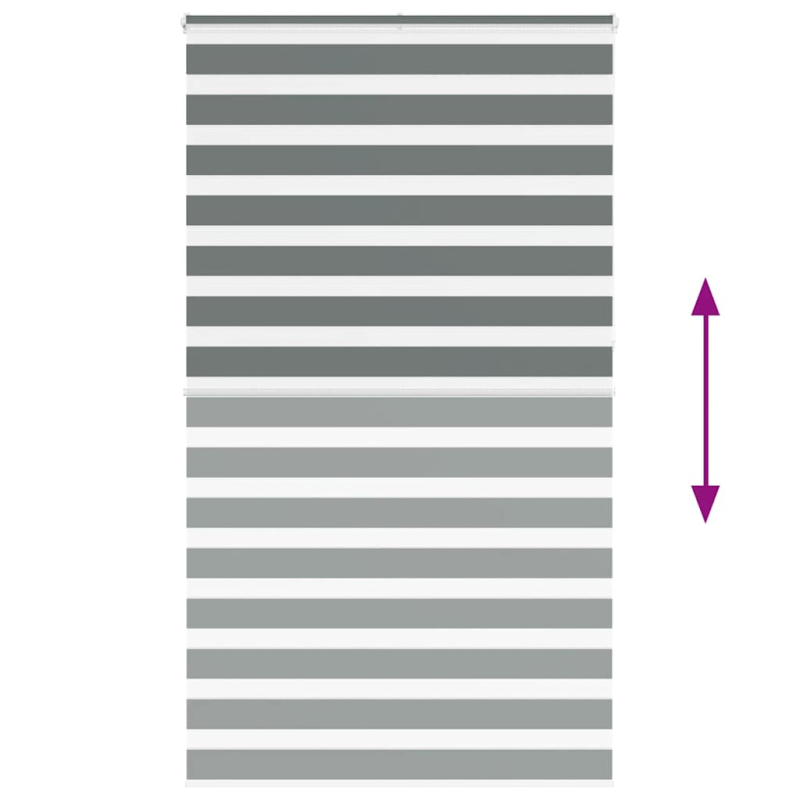 Zebrarollo Dunkelgrau 120x230 cm Stoffbreite 115,9 cm Polyester