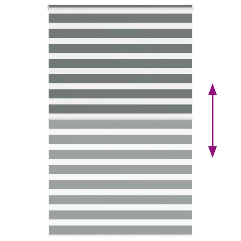 Zebrarollo Dunkelgrau 140x230 cm Stoffbreite 135,9 cm Polyester