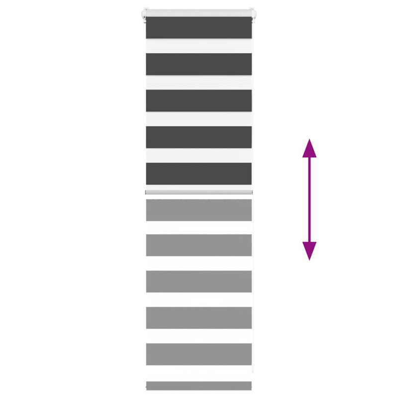 Zebrarollo Schwarz 50x100 cm Stoffbreite 45,9 cm Polyester