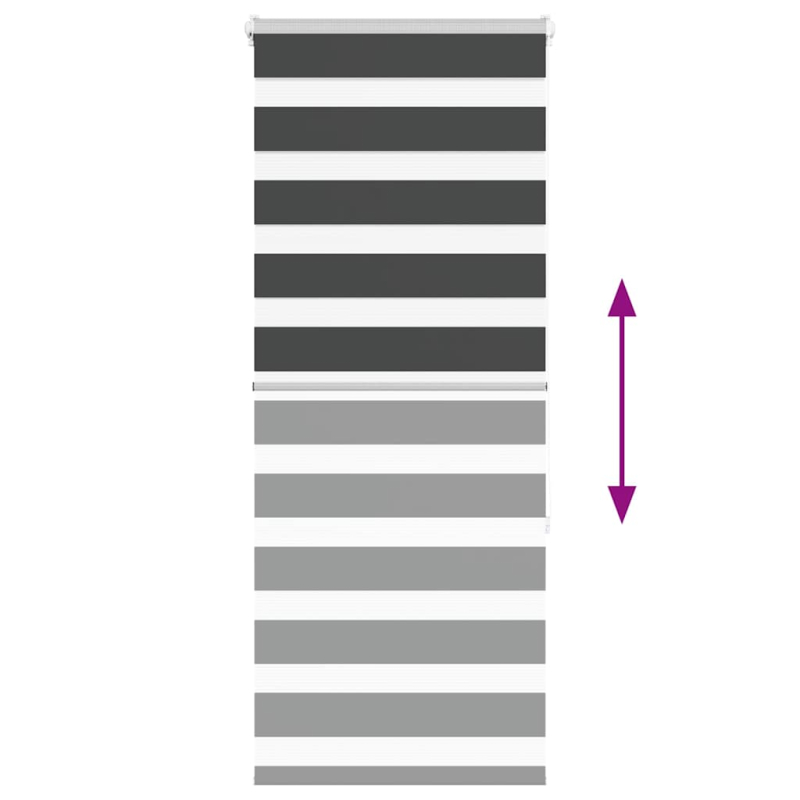 Zebrarollo Schwarz 55x150 cm Stoffbreite 50,9 cm Polyester