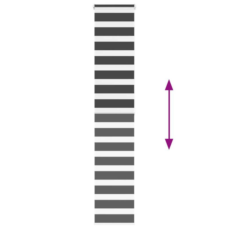 Zebrarollo Schwarz 45x200 cm Stoffbreite 40,9 cm Polyester