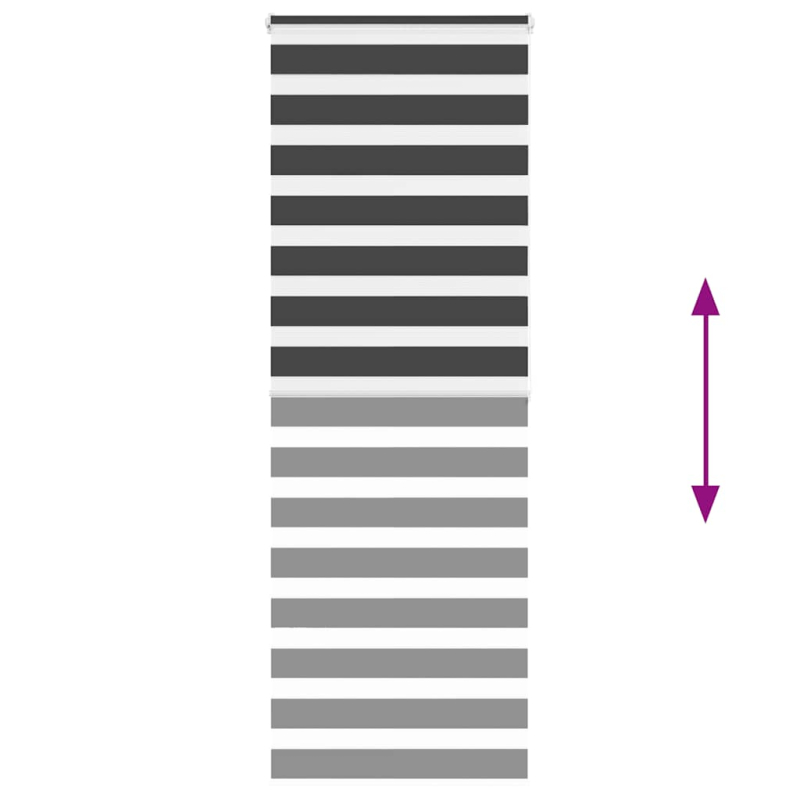 Zebrarollo Schwarz 75x200 cm Stoffbreite 70,9 cm Polyester