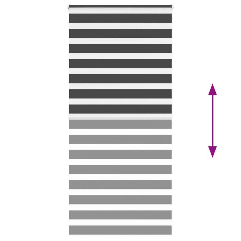 Zebrarollo Schwarz 105x200 cm Stoffbreite 100,9 cm Polyester