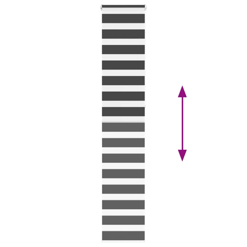 Zebrarollo Schwarz 40x230 cm Stoffbreite 35,9 cm Polyester