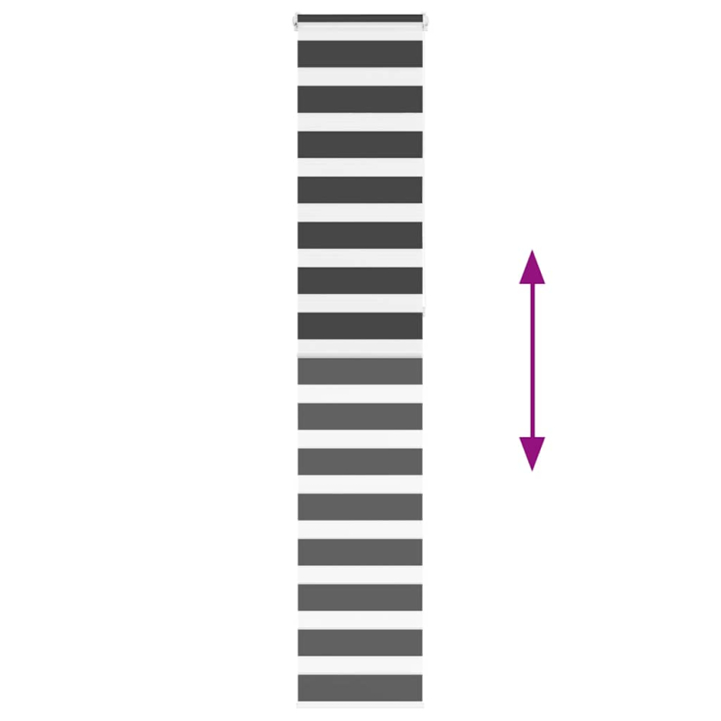 Zebrarollo Schwarz 45x230 cm Stoffbreite 40,9 cm Polyester