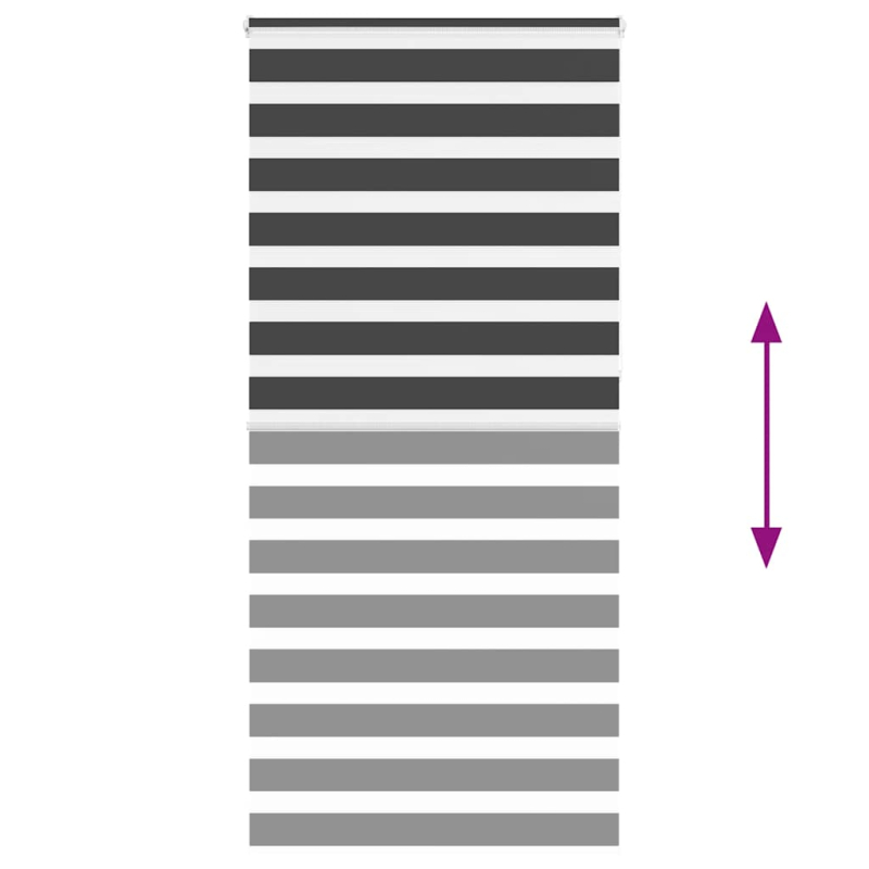 Zebrarollo Schwarz 115x230 cm Stoffbreite 110,9 cm Polyester